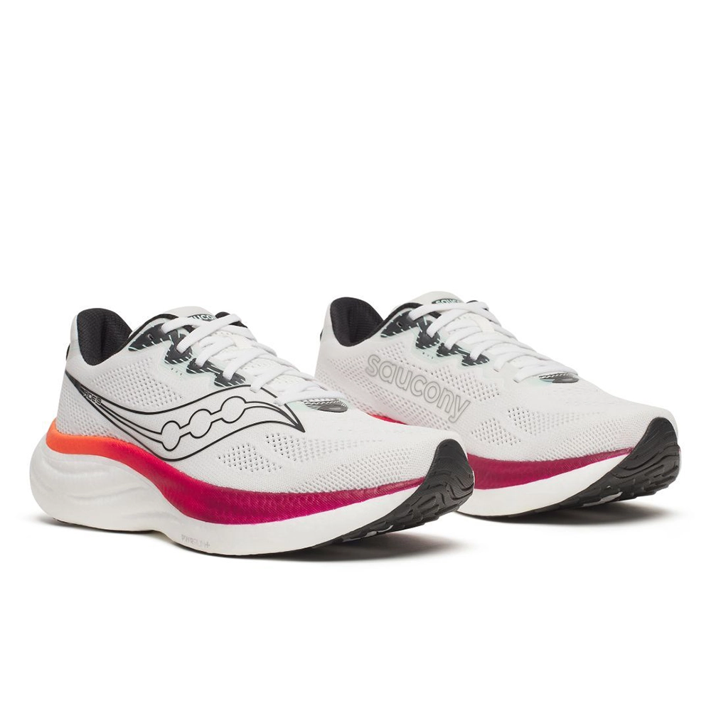 Saucony Ride 19 Herren Neutral-Laufschuh - White | Crimson