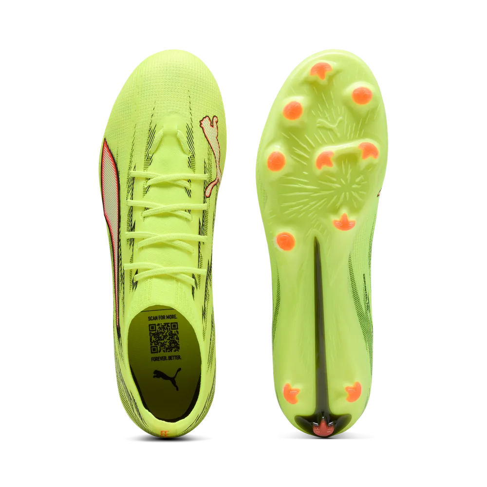 Puma ULTRA 6 PRO FG/AG Fußballschuhe - Yellow Alert/Black/Red/Lime