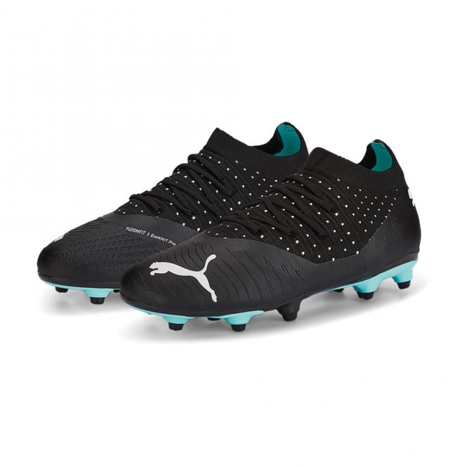 Puma FUTURE Z 3.4 FG/AG JR Fussballschuh - black quarry elektro aqua white Puma FUTURE Z 3.4 FG/AG JR Fussballschuh - black quarry elektro aqua white