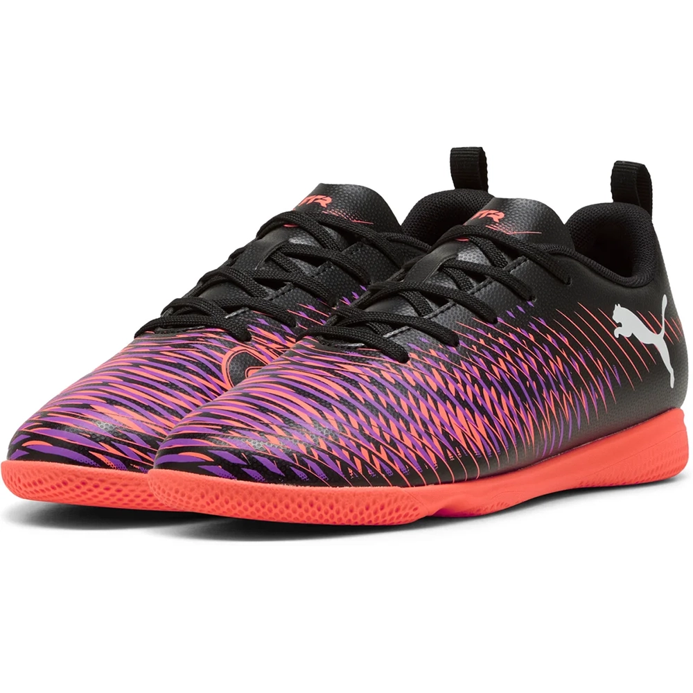 Puma FUTURE 8 PLAY IT Jr Hallenfußballschuhe Kinder – Black White/Glowing Red Puma FUTURE 8 PLAY IT Jr Hallenfußballschuhe Kinder – Black White/Glowing Red