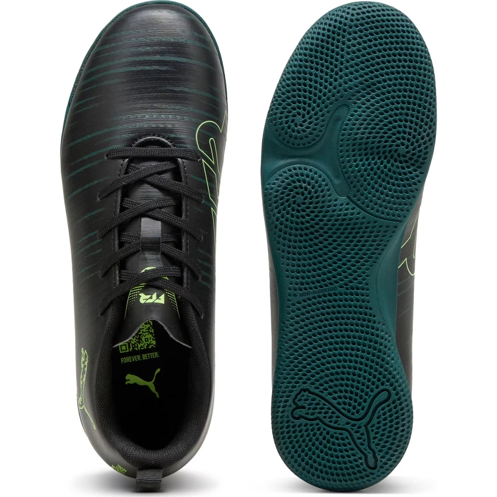 Puma FUTURE 8 PLAY IT Jr Hallenfußballschuhe Kinder – Black/Fizzy Green
