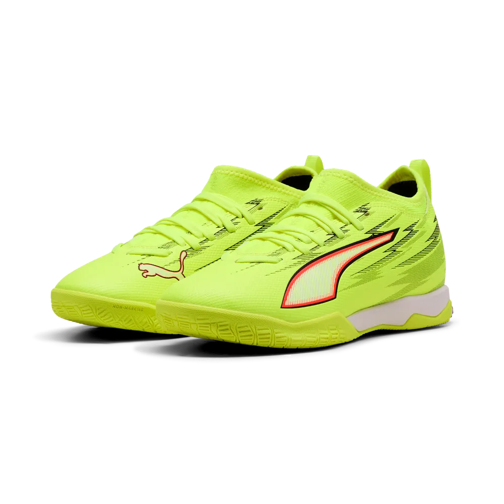Puma ULTRA 6 MATCH IT + Mid Jr Hallenfußballschuhe Kinder – Yellow Alert