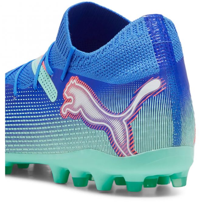 Puma FUTURE 7 PRO MG Rasen + Kunstrasenschuh - Bluemazing/Weiß/Electric Peppermint