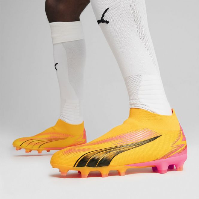 Puma ULTRA MATCH+ LL FG/AG Fussballschuh - Sun Stream Black-Sunset Glow