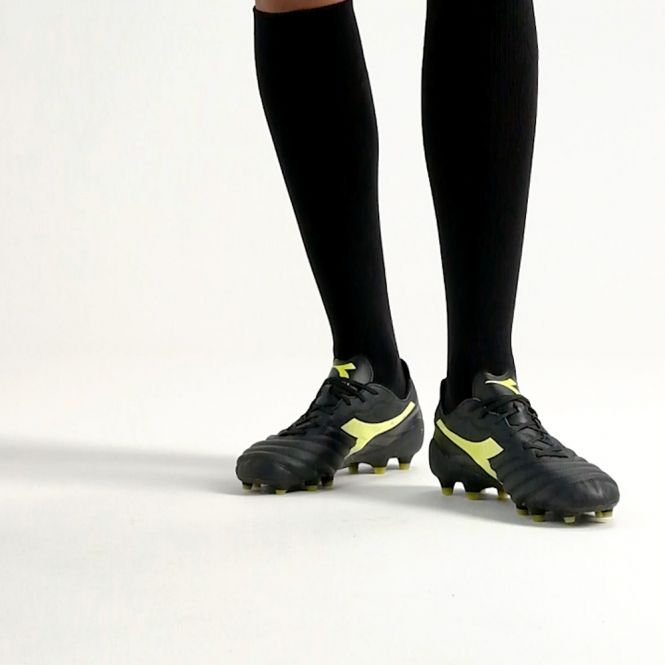 diadora BRASIL ELITE2 TECH ITA LPX Fussballschuh - schwarz gelb diadora BRASIL ELITE2 TECH ITA LPX Fussballschuh - schwarz gelb