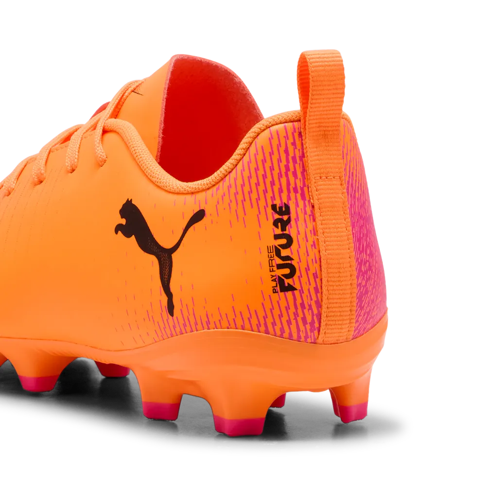 Puma FUTURE 8 PLAY FG/AG Jr Fußballschuhe Kinder – Heat Fire/Black Ravish