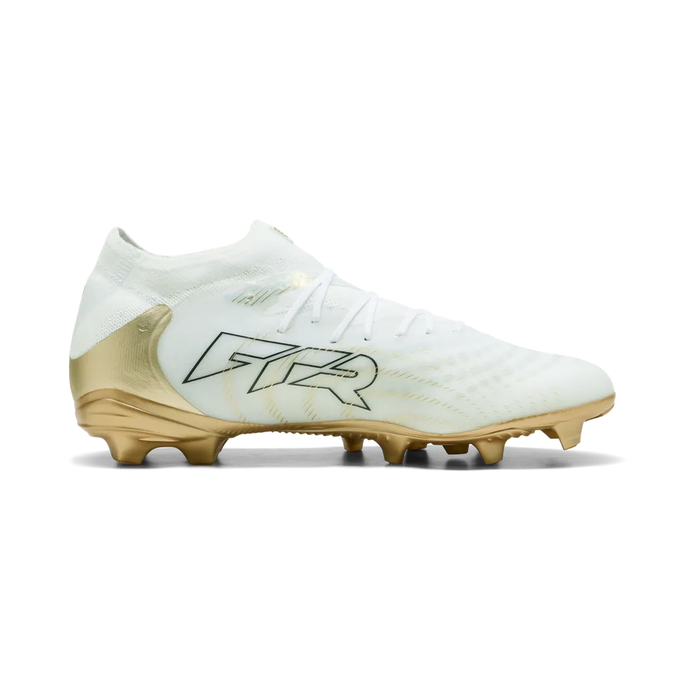 Puma FUTURE 9 PRO FG/AG Fußballschuhe – White Metallic Gold / Black