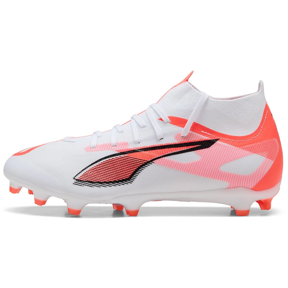 Puma ULTRA 5 MATCH+ FG/AG Fußballschuhe – White/Black Glowing Red