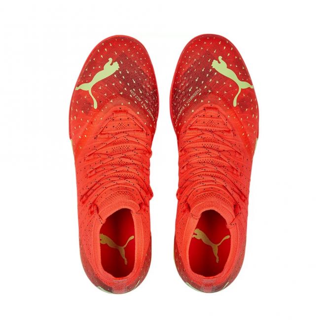 Puma FUTURE Z 1.4 PRO CAGE Kunstrasenschuh - fiery coral-fizzy blk salmon
