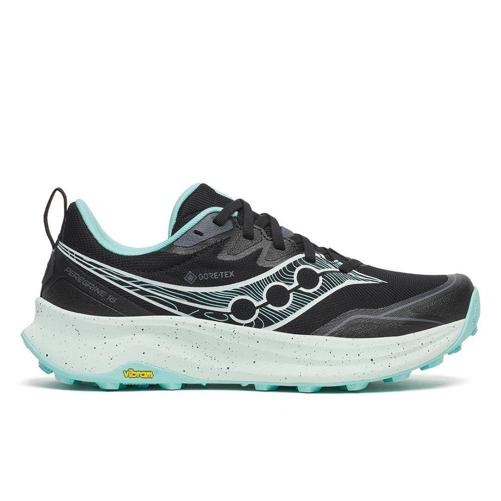 Saucony Peregrine 16 GTX Damen Trailrunningschuh - Black | Aqua Saucony Peregrine 16 GTX Damen Trailrunningschuh - Black | Aqua
