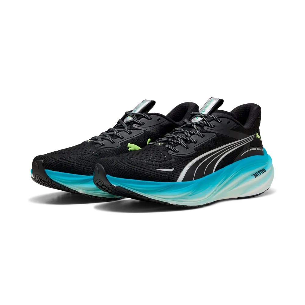Puma Magnify NITRO™ 3 - Black/Speed Blue - Laufschuhe für Herren
