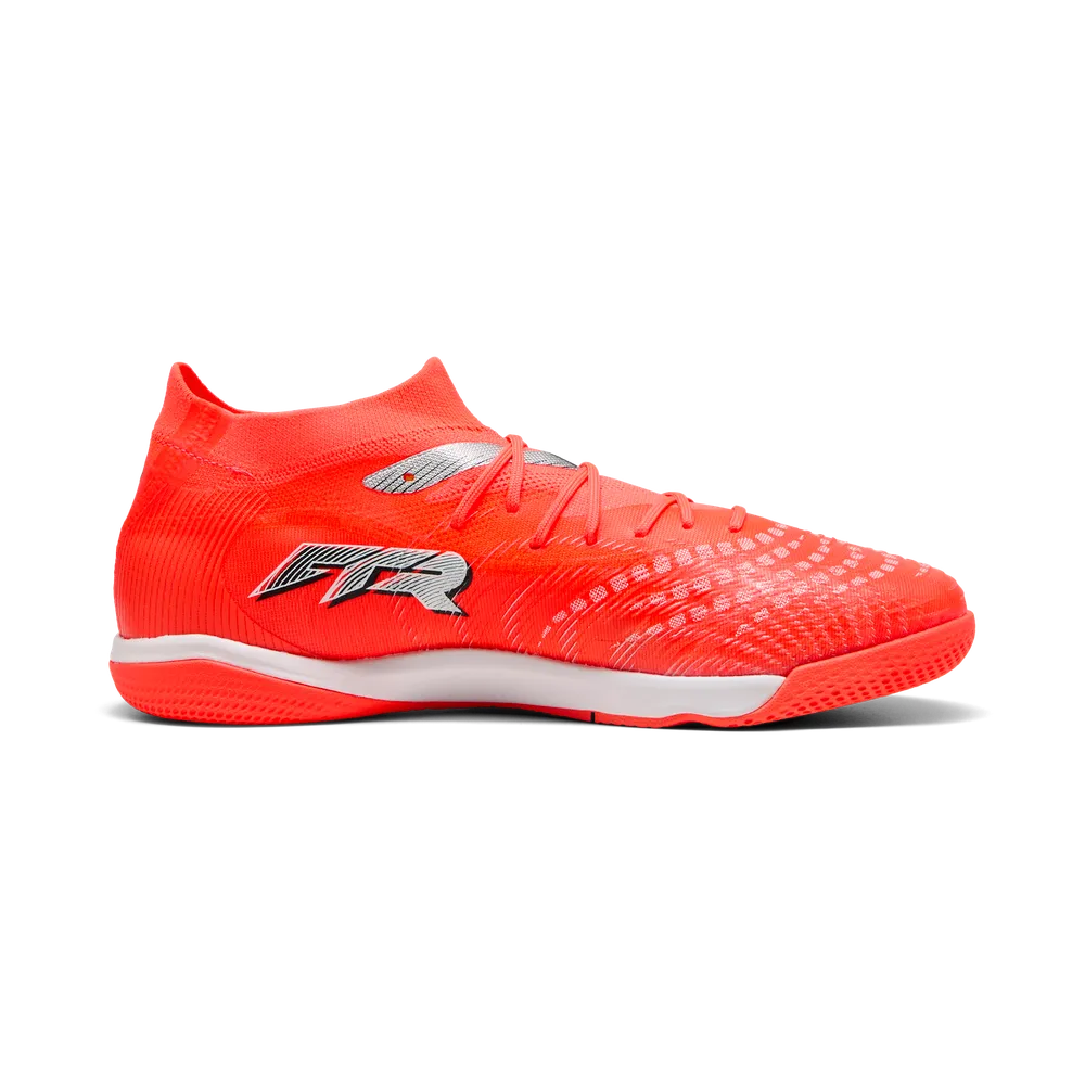 Puma FUTURE 9 MATCH IT Hallenfußballschuhe – Glowing Red/White/Black/Sliver