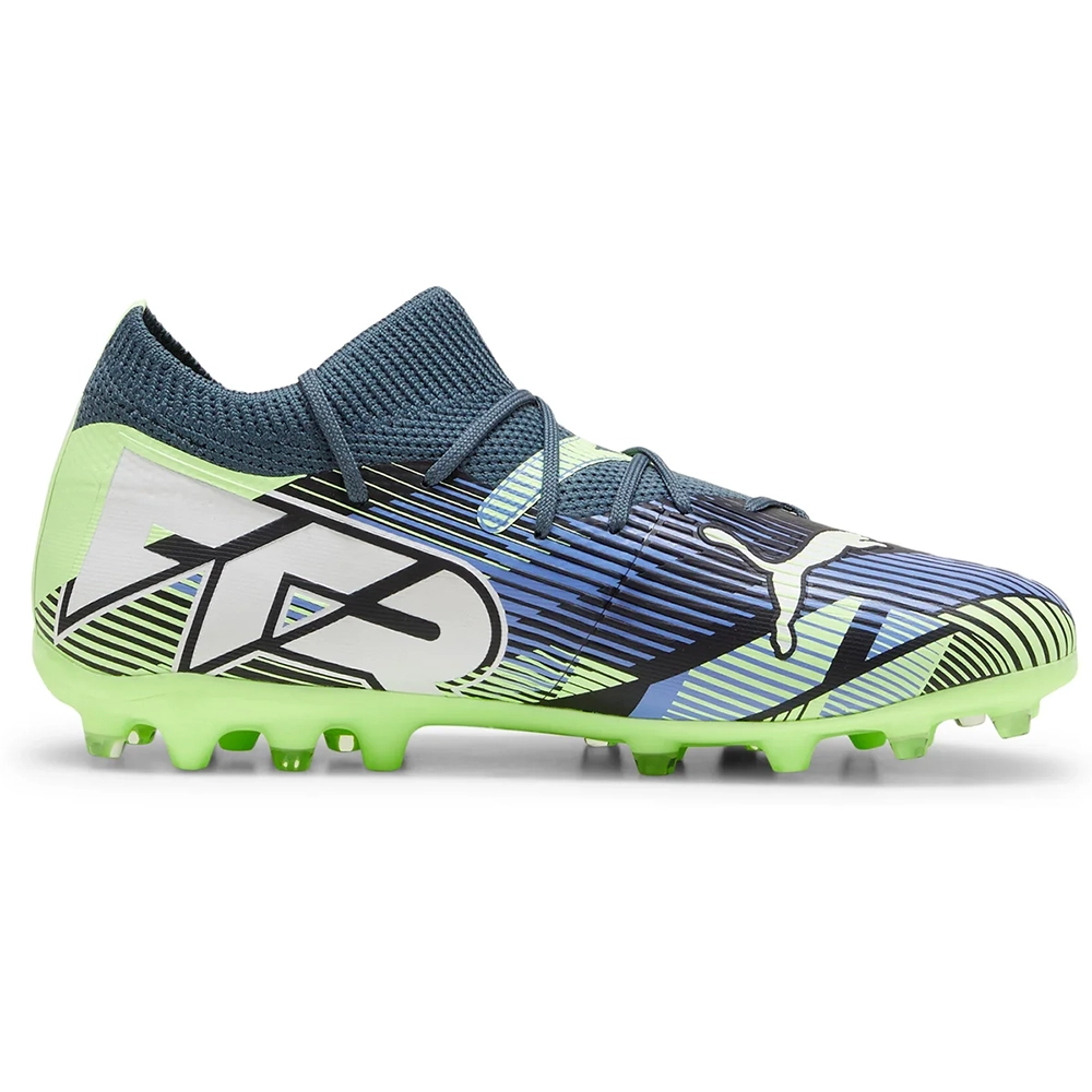 Puma FUTURE 7 MATCH MG Jr Fußballschuhe Kinder – Gray Skies/White Apple