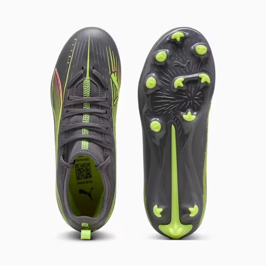 Puma ULTRA 5 MATCH FG/AG Fußballschuhe Teenager – Silver / Yellow