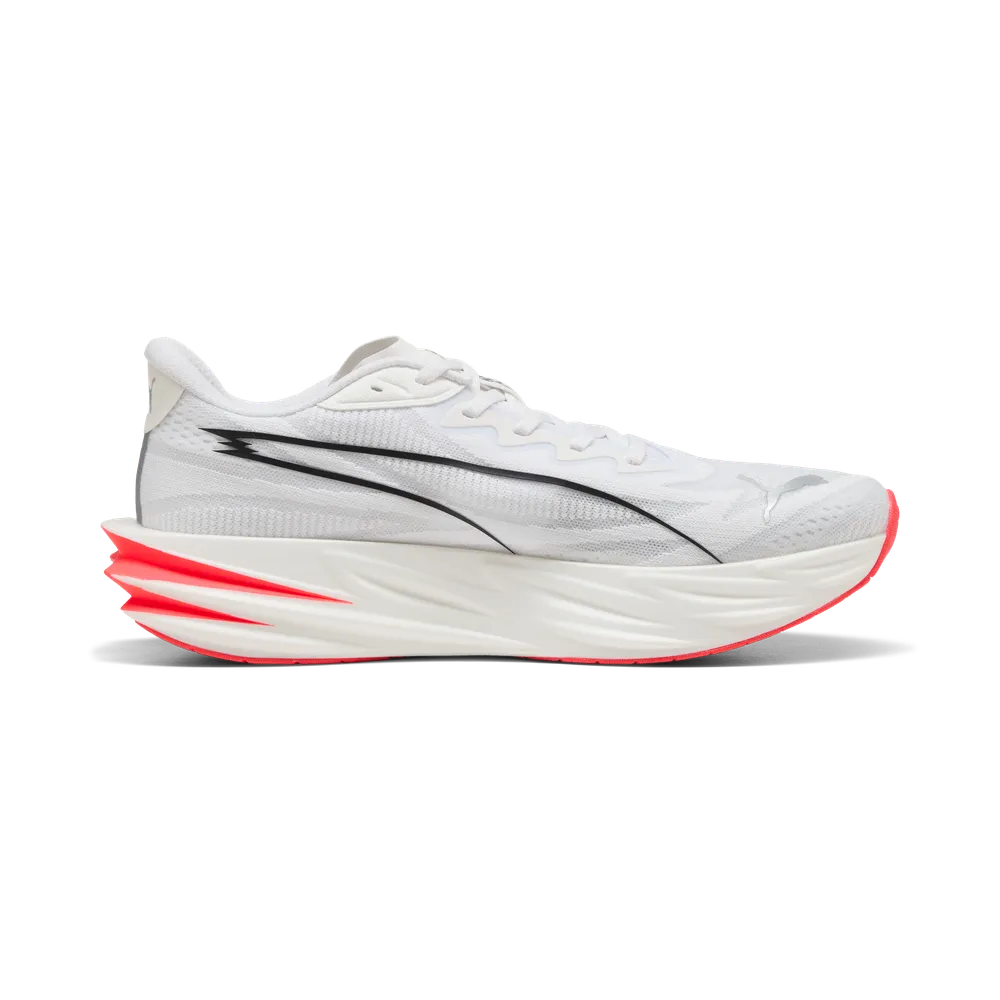 Puma Deviate Pure NITRO Laufschuhe für Herren – White/Ultra Red/Silver