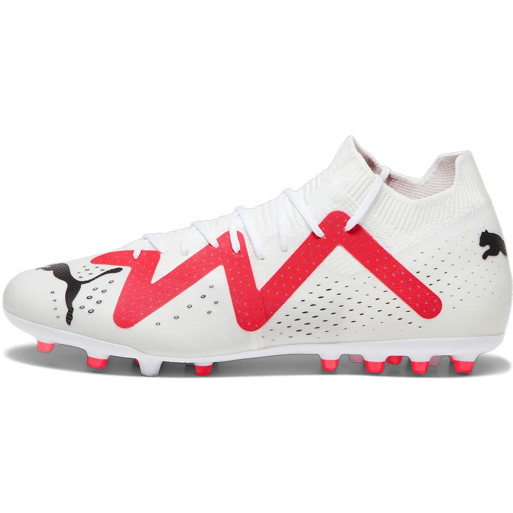 Puma FUTURE MATCH MG Fußballschuhe - White/Black/Fire Red Puma FUTURE MATCH MG Fußballschuhe - White/Black/Fire Red
