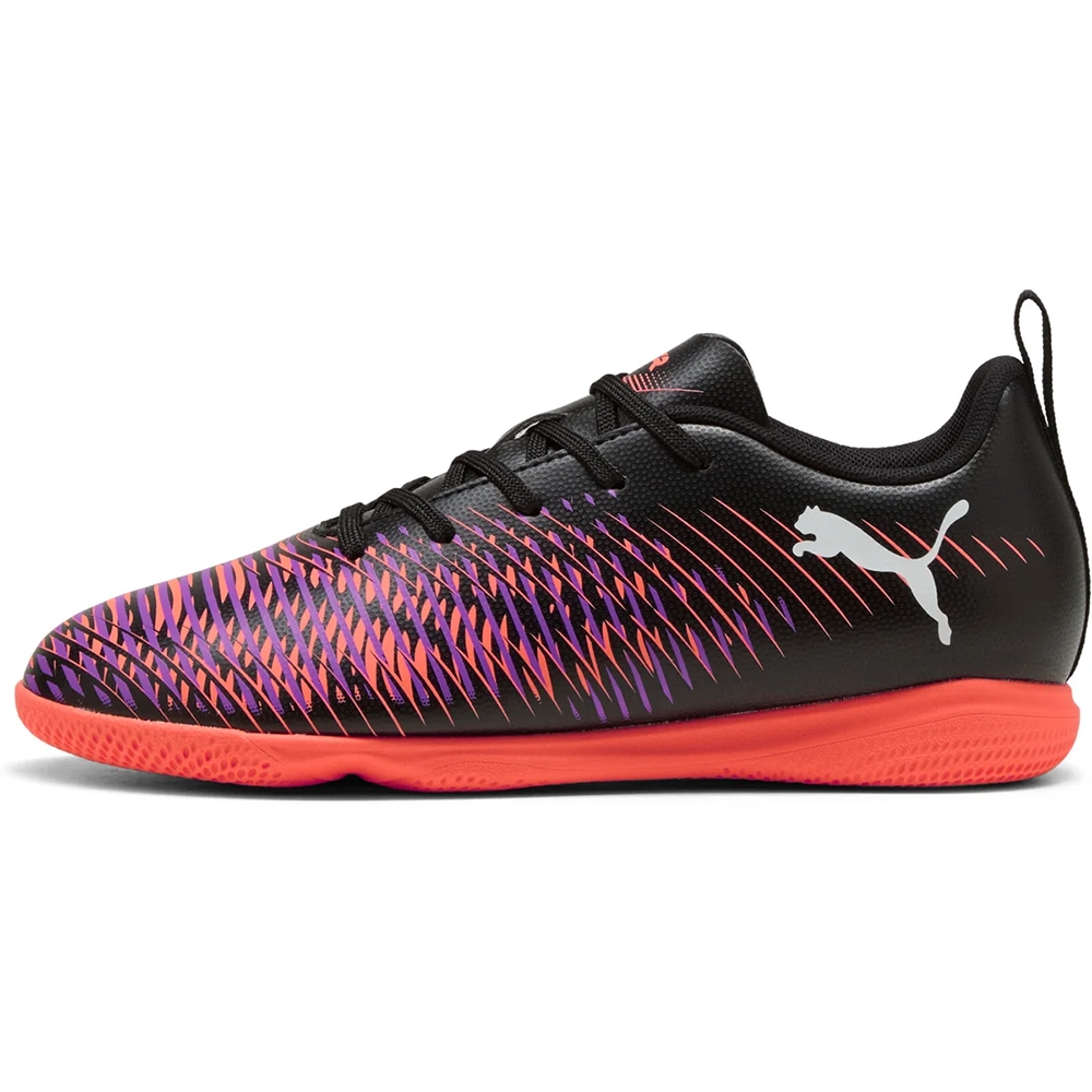 Puma FUTURE 8 PLAY IT Jr Hallenfußballschuhe Kinder – Black White/Glowing Red