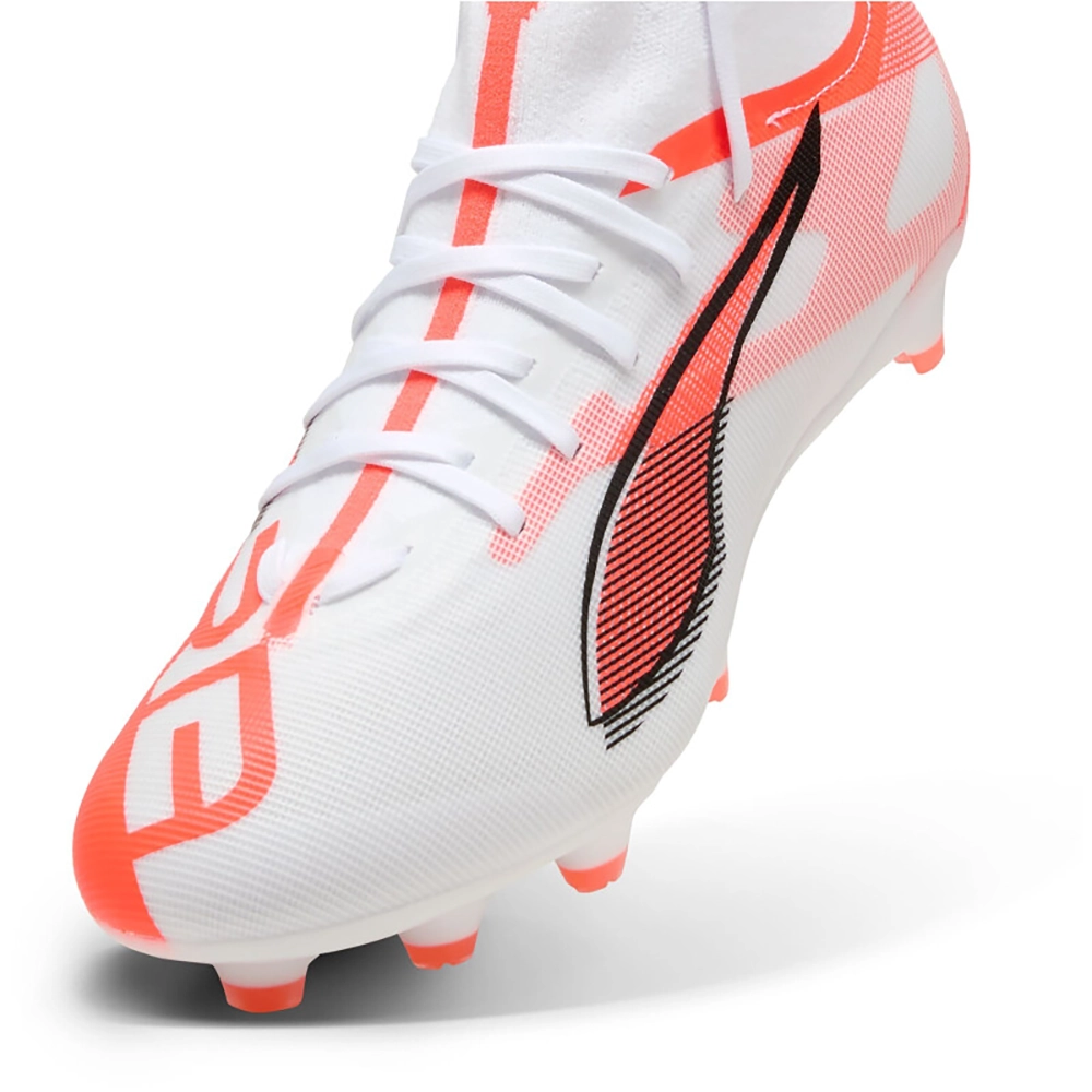 Puma ULTRA 5 MATCH+ FG/AG Fußballschuhe – White/Black Glowing Red Puma ULTRA 5 MATCH+ FG/AG Fußballschuhe – White/Black Glowing Red