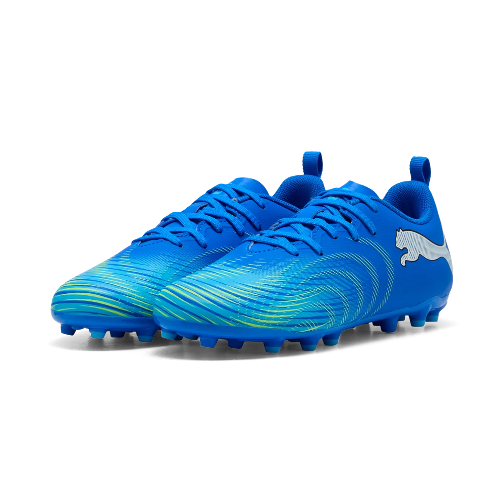 Puma FUTURE 9 PLAY MG Fußballschuhe Kinder – Ultra Blue / White / Luminous Blue / Black