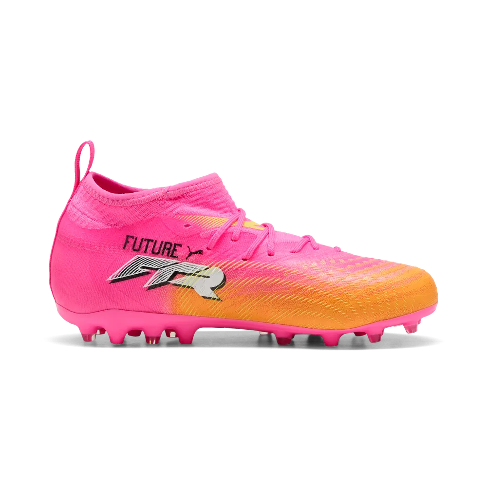 Puma FUTURE 9 MATCH MG Jr Fußballschuhe Kinder – Poison Pink/Aqua/White