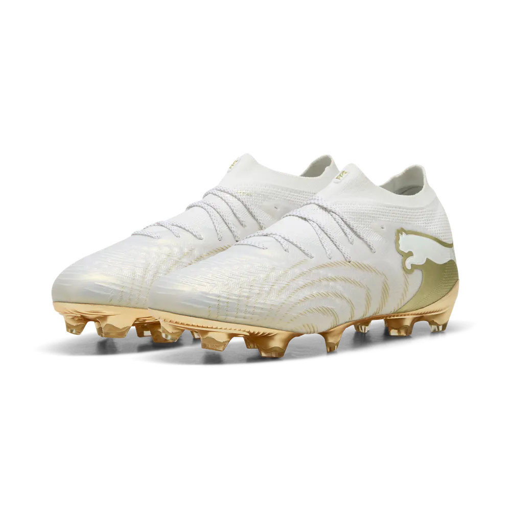 Puma FUTURE 9 ULTIMATE FG Fußballschuhe – White Metallic Gold/Black Puma FUTURE 9 ULTIMATE FG Fußballschuhe – White Metallic Gold/Black