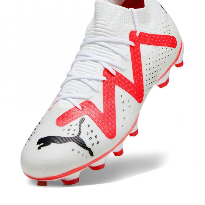 Puma FUTURE MATCH FG/AG Fussballschuh - white black fire red Puma FUTURE MATCH FG/AG Fussballschuh - white black fire red