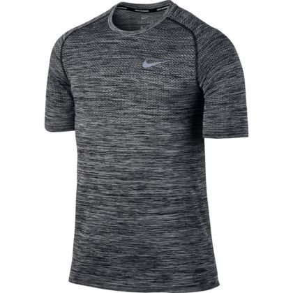 Nike Dri-FIT Knit Herren Tee Shirt Grau 