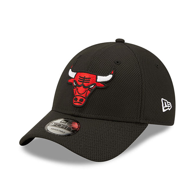 New Era 9Forty Diamond Cap Chicago Bulls - schwarz 